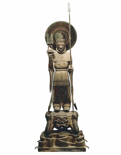 国宝《四天王立像 多聞天》(飛鳥時代･7世紀、法隆寺蔵)