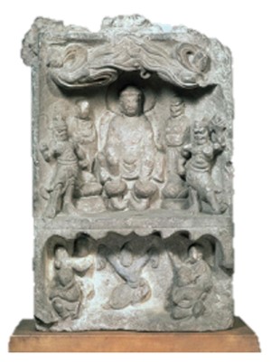 ““《弥勒仏碑像》（750年、東京藝術大学美術館蔵）